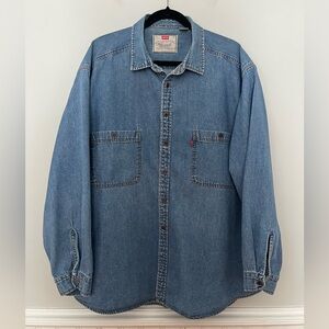 Vintage Levi’s Red Tab Denim Button Down Shirt, Size 2X